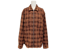画像をギャラリービューアに読み込む, 極美品 Supreme シュプリーム 24AW Boucle Zip Up Shirt ブークレ ジップアップ シャツ ジャケット ブラウン ナイロン アクリル ウール サイズM 中古 4b010629
