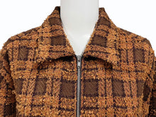 画像をギャラリービューアに読み込む, 極美品 Supreme シュプリーム 24AW Boucle Zip Up Shirt ブークレ ジップアップ シャツ ジャケット ブラウン ナイロン アクリル ウール サイズM 中古 4b010629