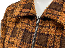 画像をギャラリービューアに読み込む, 極美品 Supreme シュプリーム 24AW Boucle Zip Up Shirt ブークレ ジップアップ シャツ ジャケット ブラウン ナイロン アクリル ウール サイズM 中古 4b010629