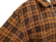 画像をギャラリービューアに読み込む, 極美品 Supreme シュプリーム 24AW Boucle Zip Up Shirt ブークレ ジップアップ シャツ ジャケット ブラウン ナイロン アクリル ウール サイズM 中古 4b010629