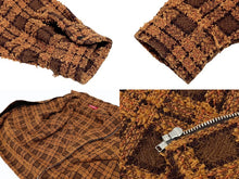 画像をギャラリービューアに読み込む, 極美品 Supreme シュプリーム 24AW Boucle Zip Up Shirt ブークレ ジップアップ シャツ ジャケット ブラウン ナイロン アクリル ウール サイズM 中古 4b010629