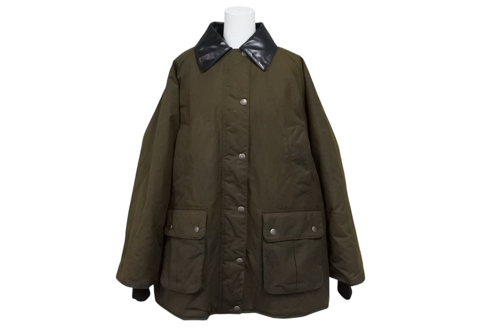MIU MIU ミュウミュウ waxed canvas blouson jacket ML1104 ワックス加工 キャンバス ブルゾン ジャケット サイズ 36 カーキ 美品 中古 010687