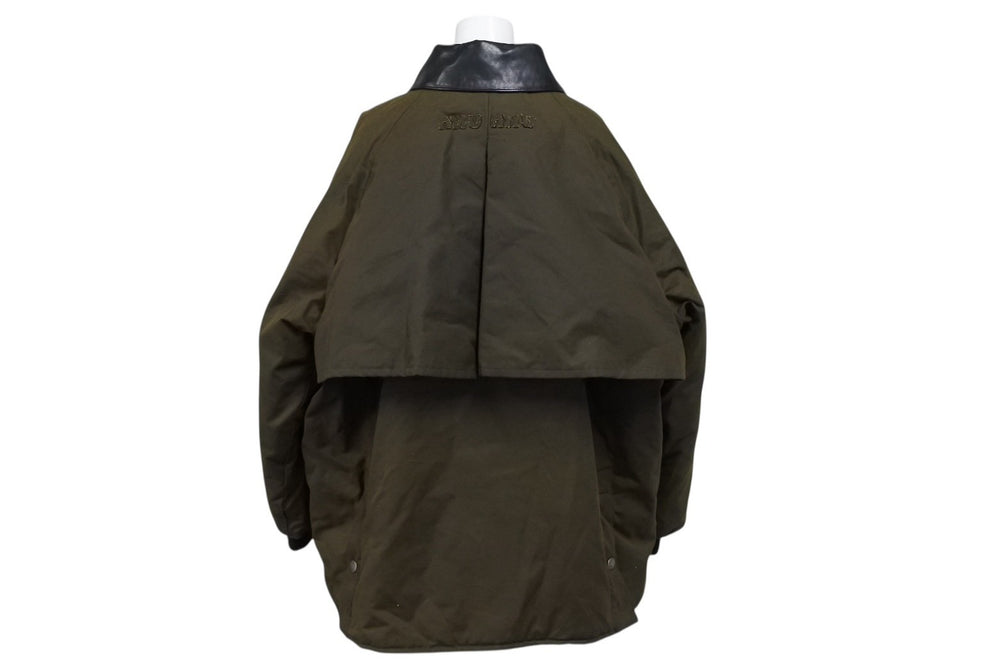 MIU MIU ミュウミュウ waxed canvas blouson jacket ML1104 ワックス加工 キャンバス ブルゾン ジャケット サイズ 36 カーキ 美品 中古 010687