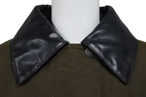 MIU MIU ミュウミュウ waxed canvas blouson jacket ML1104 ワックス加工 キャンバス ブルゾン ジャケット サイズ 36 カーキ 美品 中古 010687