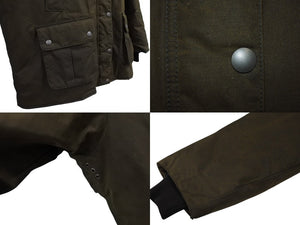 MIU MIU ミュウミュウ waxed canvas blouson jacket ML1104 ワックス加工 キャンバス ブルゾン ジャケット サイズ 36 カーキ 美品 中古 010687