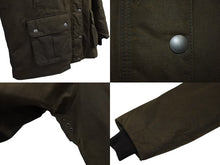 Load image into Gallery viewer, MIU MIU ミュウミュウ waxed canvas blouson jacket ML1104 ワックス加工 キャンバス ブルゾン ジャケット サイズ 36 カーキ 美品 中古 010687
