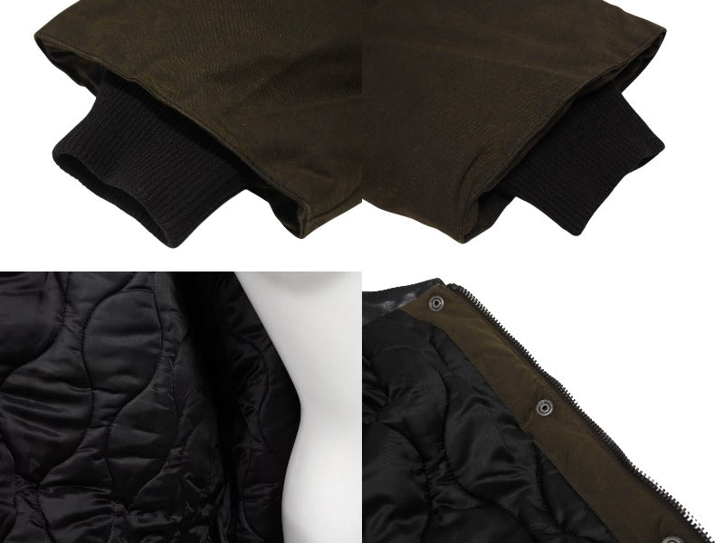 MIU MIU waxed canvas blouson jacket ML1104 waxed canvas blouson jacket size 36 khaki good condition used 010687