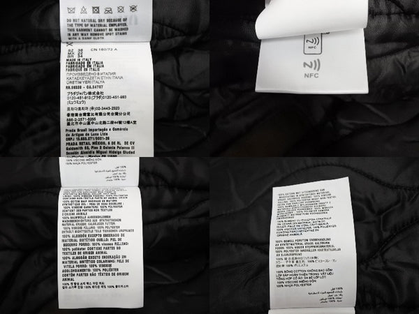MIU MIU ミュウミュウ waxed canvas blouson jacket ML1104 ワックス加工 キャンバス ブルゾン ジャケット サイズ 36 カーキ 美品 中古 010687