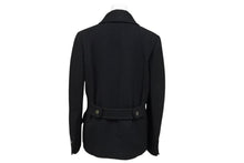 Load image into Gallery viewer, 極美品 CHANEL シャネル ツイードピーコート ジャケット P18440V10526 ウール ナイロン ブラック アンティークゴールド金具 サイズ38 中古 4b010692