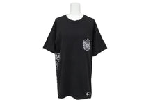 Load image into Gallery viewer, CHROME HEARTS クロムハーツ プリント 半袖Tシャツ BSフレア ロゴ ティーバー コットン ブラック ホワイト サイズM 美品 中古 4b010696