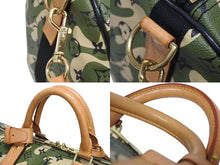 画像をギャラリービューアに読み込む, 極美品 LOUIS VUITTON ルイヴィトン ×村上隆 キーポルバンドリエール55 モノグラムモフラージュ M95774 ゴールド金具 中古 4b010697