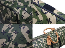 画像をギャラリービューアに読み込む, 極美品 LOUIS VUITTON ルイヴィトン ×村上隆 キーポルバンドリエール55 モノグラムモフラージュ M95774 ゴールド金具 中古 4b010697