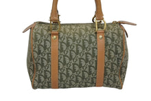 Load image into Gallery viewer, Christian Dior クリスチャンディオール トロッター ハンドバッグ グリーン PZ0601 ロゴ ミニボストン ゴールド金具 良品 中古 4b010710