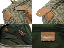 Load image into Gallery viewer, Christian Dior クリスチャンディオール トロッター ハンドバッグ グリーン PZ0601 ロゴ ミニボストン ゴールド金具 良品 中古 4b010710