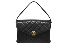 画像をギャラリービューアに読み込む, CHANEL シャネル マトラッセ 25 チェーンショルダーバッグ ダイアナ ラムスキン 4番台 ブラック ゴールド金具 美品 中古 4b010712