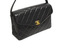 画像をギャラリービューアに読み込む, CHANEL シャネル マトラッセ 25 チェーンショルダーバッグ ダイアナ ラムスキン 4番台 ブラック ゴールド金具 美品 中古 4b010712