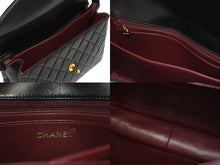 画像をギャラリービューアに読み込む, CHANEL シャネル マトラッセ 25 チェーンショルダーバッグ ダイアナ ラムスキン 4番台 ブラック ゴールド金具 美品 中古 4b010712