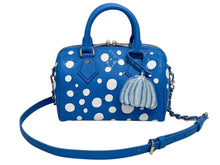 画像をギャラリービューアに読み込む, 極美品 LOUIS VUITTON ルイヴィトン × 草間彌生 コラボ モノグラム アンプラント スピーディ バンドリエール20 ハンドバッグ M46425 ブルー 中古 4b010715