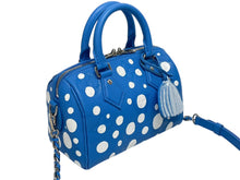 画像をギャラリービューアに読み込む, 極美品 LOUIS VUITTON ルイヴィトン × 草間彌生 コラボ モノグラム アンプラント スピーディ バンドリエール20 ハンドバッグ M46425 ブルー 中古 4b010715