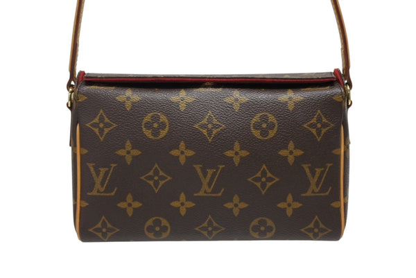 極美品 LOUIS VUITTON ルイヴィトン レシタル ハンドバッグ M51900 モノグラムキャンバス ヌメ革 ブラウン ゴールド金具 中古 4b010745