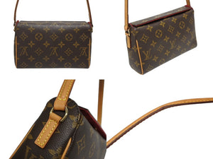 極美品 LOUIS VUITTON ルイヴィトン レシタル ハンドバッグ M51900 モノグラムキャンバス ヌメ革 ブラウン ゴールド金具 中古 4b010745