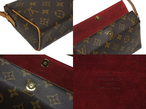 極美品 LOUIS VUITTON ルイヴィトン レシタル ハンドバッグ M51900 モノグラムキャンバス ヌメ革 ブラウン ゴールド金具 中古 4b010745