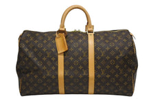 画像をギャラリービューアに読み込む, LOUIS VUITTON ルイヴィトン キーポル50 ボストンバッグ M41426 モノグラム PVC レザー モノグラム ゴールド金具 美品 中古 4b010748