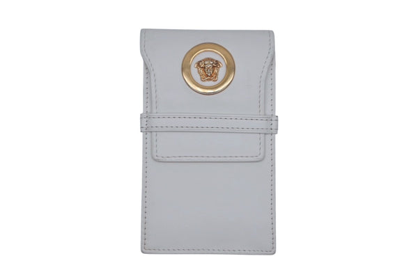Versace ヴェルサーチ シガレットケース タバコケース メデューサ ホワイト 白 美品 中古 010750
