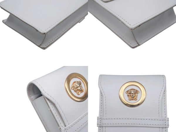 Versace ヴェルサーチ シガレットケース タバコケース メデューサ ホワイト 白 美品 中古 010750