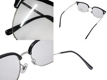 Load image into Gallery viewer, 極美品 Ray-Ban レイバン スクエア メガネ RB7216F プラスチック クリア 55□20 145 ブラック シルバー金具 中古 4b010753