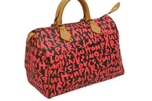 画像をギャラリービューアに読み込む, LOUIS VUITTON ルイヴィトン モノグラム グラフィティ スピーディ30 ハンドバッグ M93704 ピンク PVC ヌメ革 美品 中古 4b010759