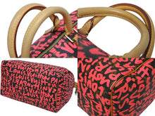 画像をギャラリービューアに読み込む, LOUIS VUITTON ルイヴィトン モノグラム グラフィティ スピーディ30 ハンドバッグ M93704 ピンク PVC ヌメ革 美品 中古 4b010759