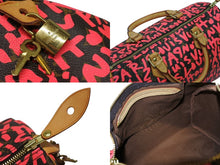 画像をギャラリービューアに読み込む, LOUIS VUITTON ルイヴィトン モノグラム グラフィティ スピーディ30 ハンドバッグ M93704 ピンク PVC ヌメ革 美品 中古 4b010759