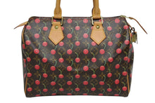 画像をギャラリービューアに読み込む, LOUIS VUITTON ルイヴィトン スピーディ25 ハンドバッグ M95009 モノグラム チェリー ブラウン 村上隆 美品 中古 4b010760