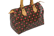 画像をギャラリービューアに読み込む, LOUIS VUITTON ルイヴィトン スピーディ25 ハンドバッグ M95009 モノグラム チェリー ブラウン 村上隆 美品 中古 4b010760