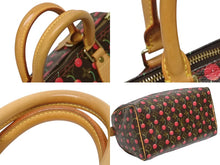 画像をギャラリービューアに読み込む, LOUIS VUITTON ルイヴィトン スピーディ25 ハンドバッグ M95009 モノグラム チェリー ブラウン 村上隆 美品 中古 4b010760