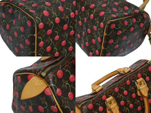 画像をギャラリービューアに読み込む, LOUIS VUITTON ルイヴィトン スピーディ25 ハンドバッグ M95009 モノグラム チェリー ブラウン 村上隆 美品 中古 4b010760