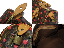 画像をギャラリービューアに読み込む, LOUIS VUITTON ルイヴィトン スピーディ25 ハンドバッグ M95009 モノグラム チェリー ブラウン 村上隆 美品 中古 4b010760