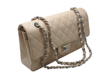 画像をギャラリービューアに読み込む, 極美品 CHANEL シャネル マトラッセ25 Wフラップ Wチェーンショルダーバッグ 14番台 キャビアスキン ベージュ ゴールド金具 中古 4b010764