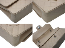 画像をギャラリービューアに読み込む, 極美品 CHANEL シャネル マトラッセ25 Wフラップ Wチェーンショルダーバッグ 14番台 キャビアスキン ベージュ ゴールド金具 中古 4b010764