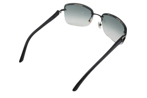 GUCCI グッチ サングラス GGロゴ リムレス アイウェア イタリア製 アセテート メタル ブラック シルバー金具 美品 中古 4b010778