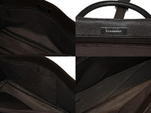 Load image into Gallery viewer, BURBERRY バーバリー ノバチェック ハンドバッグ ブラウン ベージュ キャンバス レザー シルバー金具 美品 中古 4b010799
