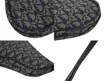 画像をギャラリービューアに読み込む, CHRISTIAN DIOR クリスチャンディオール サドルポーチ アクセサリーポーチ MC 0031 ネイビー トロッター柄 ガリアーノ期 良品 中古 4b010801