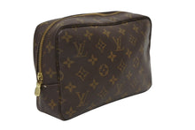 Load image into Gallery viewer, LOUIS VUITTON ルイヴィトン トゥルーストワレット23 コスメポーチ クラッチバッグ ポーチ モノグラム ブラウン 良品 中古 4b010807