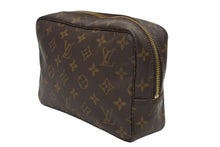 Load image into Gallery viewer, LOUIS VUITTON ルイヴィトン トゥルーストワレット23 コスメポーチ クラッチバッグ ポーチ モノグラム ブラウン 良品 中古 4b010807
