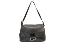 画像をギャラリービューアに読み込む, FENDI フェンディ マンマバケット ワンショルダーバッグ 26325 レザー グレー シルバー金具 良品 中古 4b010810