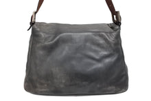 画像をギャラリービューアに読み込む, FENDI フェンディ マンマバケット ワンショルダーバッグ 26325 レザー グレー シルバー金具 良品 中古 4b010810