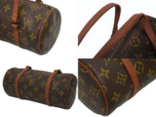 Load image into Gallery viewer, LOUIS VUITTON ルイヴィトン モノグラム 旧 パピヨン22 ハンドバッグ M51367 ブラウン PVC レザー ゴールド金具 良品 中古 4b010815