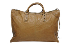 画像をギャラリービューアに読み込む, 極美品 BALENCIAGA バレンシアガ The Weekender ザ ウィークエンダー ハンドバッグ 110506 ブラウン レザー 中古 4b010819