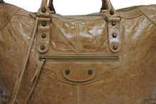 画像をギャラリービューアに読み込む, 極美品 BALENCIAGA バレンシアガ The Weekender ザ ウィークエンダー ハンドバッグ 110506 ブラウン レザー 中古 4b010819